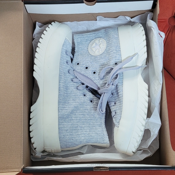 Converse Chuck Taylor All Star Lugged 2.0 Velour- Gravel/Egret/Egret Sz. M9 F11 - Picture 6 of 13